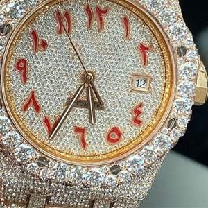 Montre de haute qualité entièrement personnalisée avec diamants cultivés en laboratoire pour hommes, montre de bijouterie hip-hop avec diamants, cadeau - Product Image 2