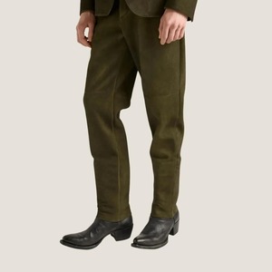 Pantalon en daim pour femme, cuir souple, coupe décontractée, taille haute, élégant, style streetwear, fournisseur en gros, usine, sur mesure, en vrac - Product Image 3