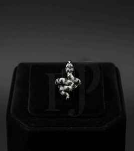 Most Selling 925 Sterling Silver Snake <b>Ring</b> <b>Iced</b> Out Hip Hop Style CZ Diamond Statement <b>Ring</b> Men Rapper Jewelry Gold Finish - Product Image 1