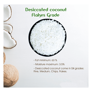 มะพร้าวอบแห้งไขมันสูง ทำจากเนื้อมะพร้าวอบแห้ง ใช้เป็นส่วนผสมสำหรับทำขนมหวาน ท็อปปิ้ง และขนมหวานต่างๆ จากเวียดนาม - Product Image 6