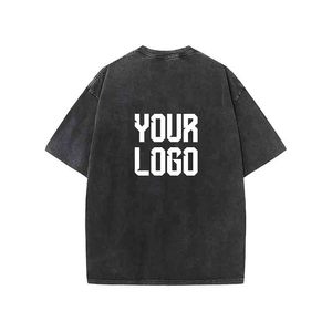 เสื้อยืดโอเวอร์ไซส์แบบสั่งทำพิเศษ ทรงบ็อกซี่ฟิต ล้างสีแบบแอซิดวอช เสื้อยืดเปล่า รับผลิตแบบ OEM แบรนด์ส่วนตัว - Product Image 6