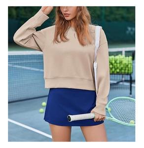 Sudadera de Algodón para Mujer, de Manga Larga, Cuello Redondo, Hombros Caídos, Color Sólido, Cómoda y Casual, de Lujo, Precio al por Mayor, de Bangladesh - Product Image 5