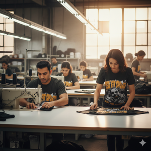 T-shirt Homme Oversize Noir Vintage Délavé à l'Acide 240 GSM Personnalisé 2026 avec Impression DTG et Services OEM - Product Image 6