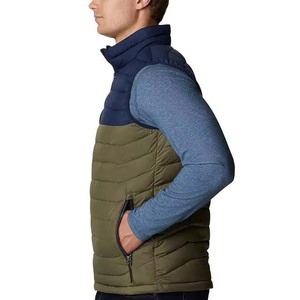 Veste matelassée sans manches unisexe personnalisée OEM en toile imperméable respirante réversible patchwork pour l'hiver - Product Image 3
