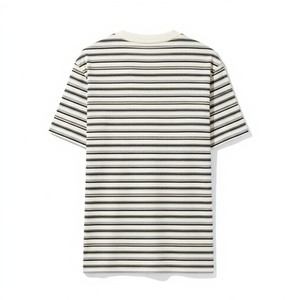 Camiseta de manga corta para hombre, cuello redondo, corte regular, frontal liso, de punto formal, 100% algodón, antiarrugas, antipilling, transpirable, color liso. - Product Image 3