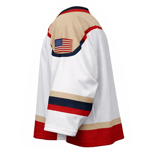 Jersey de Hockey Personalizado para Portero, Doble Cara, Malla, Rojo, Blanco y Beige, con Bordado Personalizado - Product Image 5