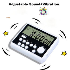 Relógio De Mesa Elétrica Alarme Eletrônico Digital Big LED Screen Desk <span class=keywords><strong>Clock</strong></span> <span class=keywords><strong>5</strong></span> Conjuntos de Relógio de Mesa com Vibração - Product Image 2