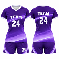 Ensemble d'uniformes de volley-ball universitaires personnalisés pour femmes, 100 % polyester, sans manches, col en V, séchage rapide, respirant, maillot d'équipe et short