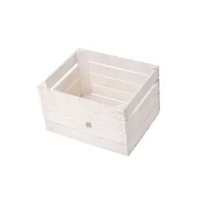 Decorative Wine Box Apple Crate Wooden white washed tray Wooden decorative crate for kitchen