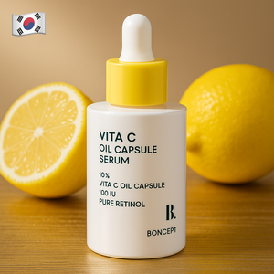 Sérum en capsules d'huile de vitamine C 30 ml, sérum éclaircissant antioxydant pour le visage, K-Beauty, fournisseur en gros de produits de soin de la peau - Product Image 4