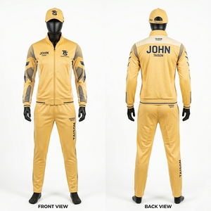 Premium 280 GSM polyester interlock women cricket tracksuit <b>grey</b> beige contrast panel design zipper <b>jacket</b> custom number print - Product Image 3