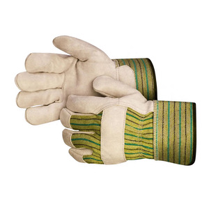 Gants de travail canadiens en cuir de vachette pleine fleur, robustes, pour la protection industrielle, protection contre la chaleur pour les mains et les bras - Product Image 3