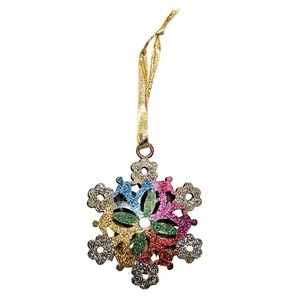 Rainbow Glitter <b>Christmas</b> Ornament Holiday <b>Tree</b> Hanging Decoration with Ribbon Loop Gift Piece Hanging Pendant - Product Image 5