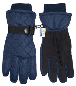 Gants de ski personnalisés noirs matelassés imperméables à doigts complets, isolés thermiquement, coupe-vent, antidérapants, en polyester, pour l'hiver et le snowboard - Product Image 2