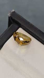 Natural Unheated Orange Citrine <b>Cushion</b> Cut Faceted Loose Gemstone Zubeda Gems Third Party Appraisal 5 MM Hole Diameter - Product Image 3