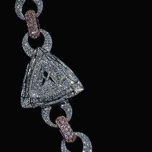 Collar de Cadena Cubana Infinity Bling, Plata 925, Diamante Moissanita, Dos Tonos, Joyería Hip Hop, Regalo para Fiestas - Product Image 4