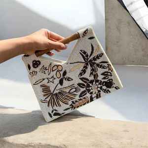 Grand sac fourre-tout rétro pour femme avec motif floral, sac à bandoulière pour femme pour les voyages et le shopping - Product Image 3