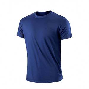 T-shirt de sport pour homme en polyester et élasthanne, séchage rapide, performance athlétique, col rond, motif uni, tricoté, évacuation de l'humidité - Product Image 3