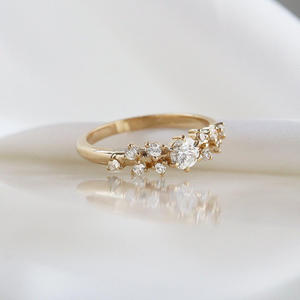 Diamantes naturales cultivados en laboratorio Anillos de boda hechos a mano con certificación IGI Diseños personalizados unisex chapados en oro Pedido mínimo bajo - Product Image 4