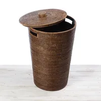 Hot Günstige Lagerung Rattan Wicker Lagerung Wäsche korb Gewebte Körbe mit Deckel Kauf in großer Menge natürliche Vietnam Leinwand