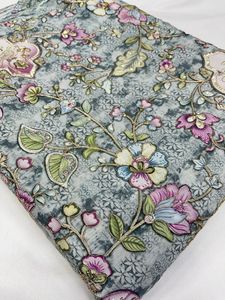 Premium Natural Crepe <b>Fabric</b> India Woven Anti-static Cross Multicolored <b>Medium</b> Weight Breathable Flowy Women and Girls Apparel - Product Image 2