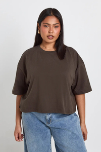 Camiseta corta de manga corta para mujer, cuello redondo, informal, de algodón, holgada, estilo urbano, estampado gráfico de verano, top diario, camiseta corta para mujer - Product Image 5