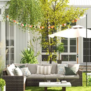 Pali per Luci LED a Stringa Poligonali per Patio, Giardino, Terrazza, 10FT, Confezione da 2, Supporto in Acciaio per Illuminazione per Matrimoni e Feste - Product Image 2