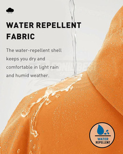 Vestes softshell pour homme, coupe slim, doublées en polaire, col montant, fermeture éclair, couleur contrastée, résistantes à l'eau, manteau d'hiver pour la neige - Product Image 4