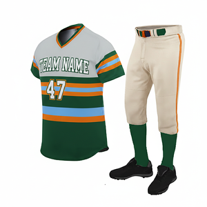 2026 High Quality Custom Printed Baseball Uniform Set Unisex | 100% Polyester Breathable Quick-Dry Short Sleeve Jersey Pants - Product Image 1