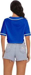 Women <b>White</b> Cropped <b>Polo</b> Shirt Short Sleeve Fitted Solid Cotton Summer Top with Button Closure and Collar Design - Product Image 5