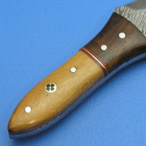 Cuchillo para Abrir Ostras de Acero de Damasco, Cuchillo de Cocina Personalizado al por Mayor con Mango de Madera y Funda - Product Image 6