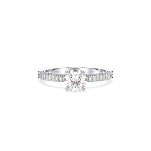 Anillo Solitario REYES con Diamante Cultivado en Laboratorio de Corte Redondo Certificado por IGI de 1.36CT, Hecho a Medida en Oro Sólido de 14K, Joyería con Diamante HPHT CVD - Product Image 2