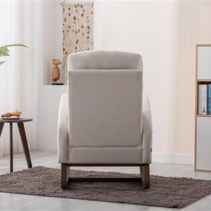 Poltrona a dondolo confortevole in stile relax per soggiorno con gambe in metallo, arredamento per interni, ideale per centri commerciali - Product Image 6