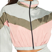 Nouvelle conception, veste bomber courte pour femme, respirante, imprimée, imperméable, personnalisée, légère, pour la course à pied, automne-hiver, réversible