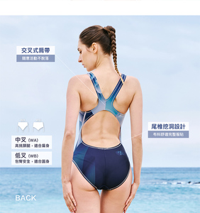 Traje de Baño de Una Pieza para Mujer Marium, Top Corto, Spandex/Poliéster, Estampado Geométrico, Transpirable, No Tóxico, Impermeable, Protección UV - Product Image 3