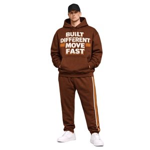 Conjunto Deportivo de Invierno Personalizado para Hombre, Parte Superior e Inferior Gruesas, Tejido Cálido y Suave, Resistente al Viento, Perfecto para Correr, Trotar, Entrenar, Atuendo Informal - Product Image 1