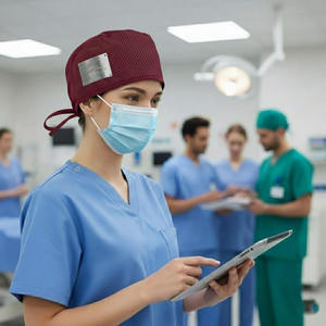 Chapeau de travail unisexe en coton pour médecins, infirmières, vétérinaires, chapeau de chirurgie hospitalière, casquette de service de santé - Product Image 5