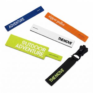 Washable Woven Zipper <b>Puller</b> with Custom Logo Lightweight Zip Pull Tab for Outdoor Products Sportswear and Bags Accessories - Product Image 1