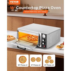 Forno Elettrico Commerciale per Pizza da 18 Pollici, 1740W, Forno da Banco Grande con Temperatura Massima di 450°C per Topping Pizza - Product Image 2