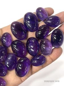 อเมทิสต์แอฟริกันสีม่วงธรรมชาติ ควอตซ์พลอยหลวม รูปทรงผสม ขนาดผสม ประมาณ 20 ถึง 30 มม. - Product Image 4