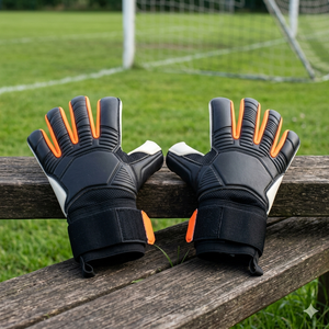 Advanced Goalkeeper Gloves for Football Training and Matches with Flexible Design and Secure Wrist <b>Strap</b> - Product Image 2