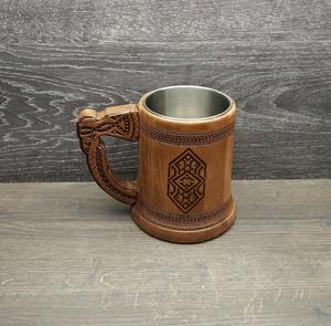wooden beer mug bottle opener Groomsmen <b>gift</b> Best man mug Wedding <b>Gift</b> personalized <b>gift</b> custom engraving <b>bee</b> - Product Image 3