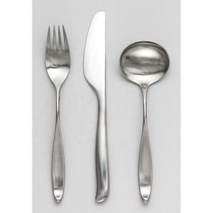 Juego de cubiertos de acero inoxidable de aspecto moderno y plateado, cubiertos de alta calidad con mango único para restaurante, boda, hogar y hotel - Product Image 6