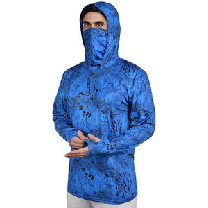 Camisa con capucha para hombre UPF 50, camisa de pesca de manga larga, protección UV, protección solar ligera y transpirable para senderismo al aire libre - Product Image 1