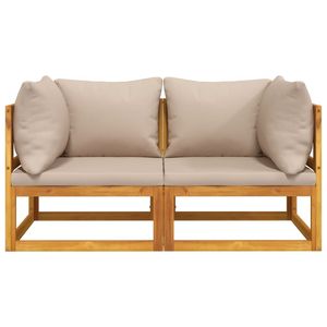 Sofá esquinero color taupe para jardín - Product Image 3