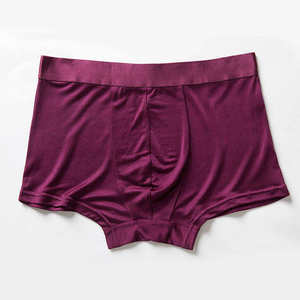 Boxers en coton tricoté pour hommes, lot de 6, couleur unie, taille mi-haute, respirants, lavables à la main - Product Image 3