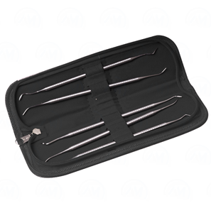 Juego de 5 Instrumentos de Resina Compuesta Dental para Obturaciones, Fuente de Alimentación Manual, Instrumento de Restauración Dental de Acero Inoxidable - Product Image 1