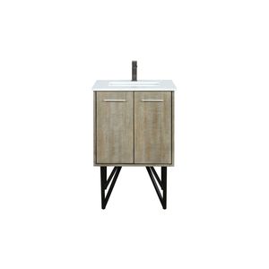 Vanità da bagno rustica In Acacia 24 In. W X 20 In. D Set di rubinetti in metallo per pistola in marmo coltivato da 20 pollici, Top in marmo coltivato, Vaniti - Product Image 1