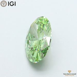 Diamante Cultivado en Laboratorio CVD de Primera Calidad, Color Verde Intenso, Claridad VS2, 1.50 Quilates, Corte Ovalado con Certificado IGI para Anillo de Obra Maestra - Product Image 3