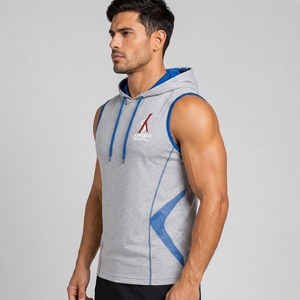 Sweat-shirts d'été pour hommes en gros, service OEM personnalisé, respirants, écologiques, en polyester/coton, imprimés, pour le sport, à bas prix - Product Image 3